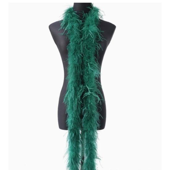 Blue 1PLY Natural Ostrich Feather Boa Fluffy Plume Ribbon Shawl DIY Sewing Trim for Wedding Christmas Party Dress Costume Accessories