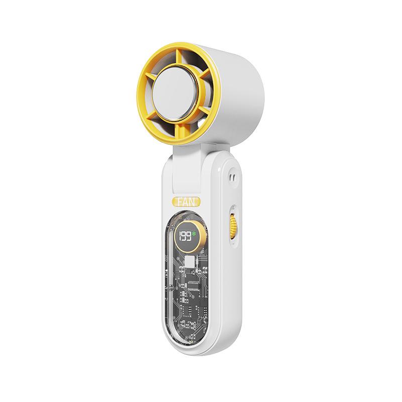 Compact Foldable USB High-Speed Mini Fan with Neck Strap and Powerful Airflow 3000mAh