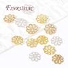 14K/18K Gold Plated Filigree Beads Caps Supplies For Jewelry,Brass Metal Bead Caps Findings,DIY Necklace/Bracelets Accessories