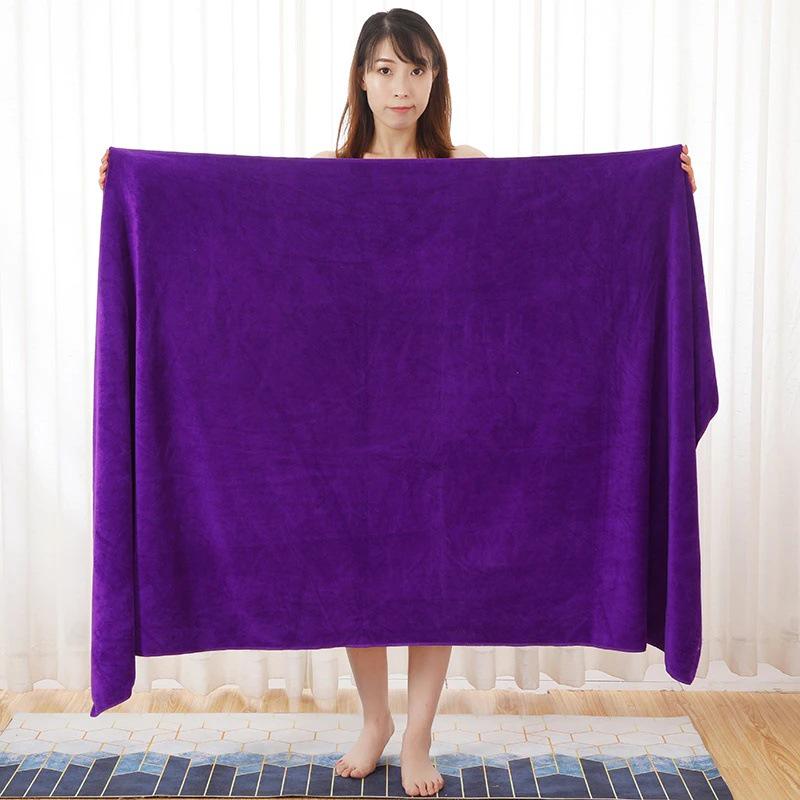 Thickened Quick-Dry Large Salon Bath Towel - Water-Absorbent, No Shedding, Engraved Design