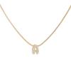 Gold Plated CZ Stone Initial Pendant Necklace A to Z Letters Unisex Couple Jewelry