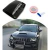Hood Scoop Car Hood Vent Universal Air Intake Grille Inlet Trim Decor Cover Turbo Bonnet Vent Cover Accessory (Black)