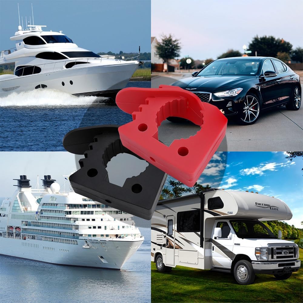 4 Pcs Quick-Release Rubber Clamps, Adjustable Mount Brackets for 1-1/5” to 1-4/7” Diameter Tools Fit for Trucks UTV ATV for Offroad 4X4 Parts