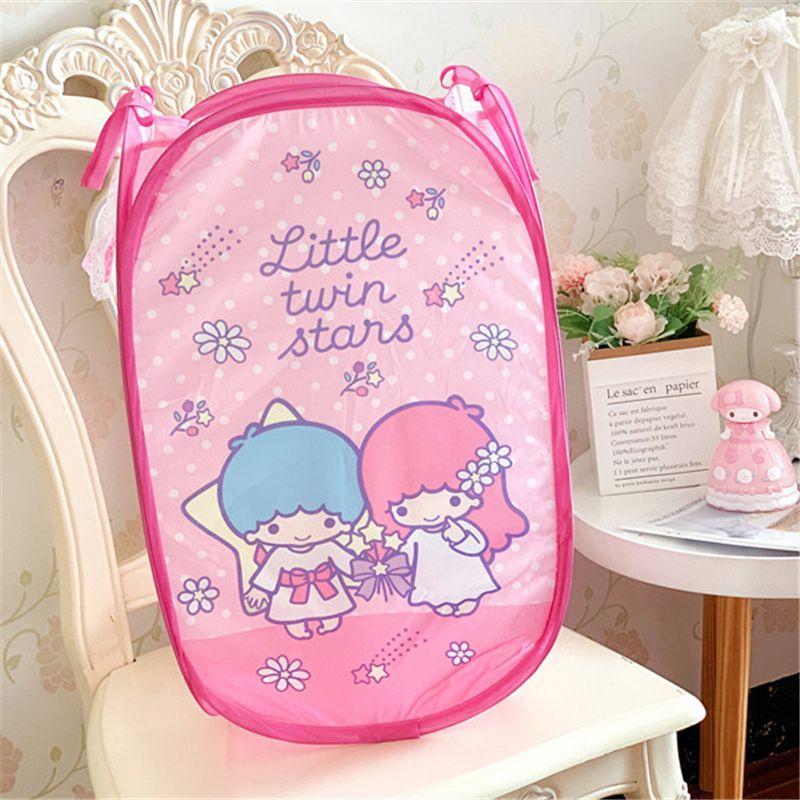Collapsible Laundry Hamper With Cute Sanrio Cartoon Pattern For Kids' Toys**