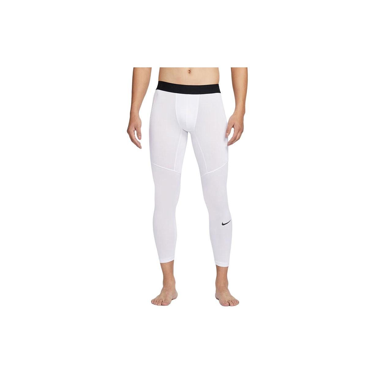 Nike Pro Dri-FIT Fitness Tights Asia Sizing White Black Men s FB7953-100 M