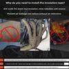Lava Fiber Heat Shield Car Motorcycle Exhaust Thermal Tape Header Pipe Heat Wrap Tape Thermal Protection with Stainless Ties