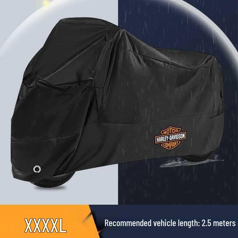Harley-Davidson Motorcycle Cover: Fits Fat Boy 883, Street 750, Road King Glider 1200 - Dust & Rain Protection