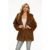 Autumn And Winter Fashionable Faux Fur Hooded Coat Mid-length Women's Coat Warm Top