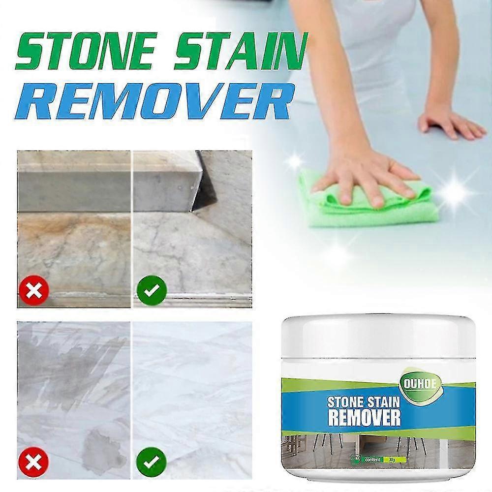3pcs Stone Stain Remover Granite Quartz Marble Tile Stubborn Stains Deep Cleaning Powder Strong Decontamination Granite Cleaner - Ri