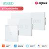 BSEED 1/2/3/4Gang Zigbee Touch Switch Glass Smart Wall Light Switch Touch Screen Backlight Control Aleax Smart Life App E Series
