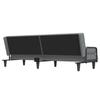 Vidaxl Foldable Sofa With Armrests, Light Gray, Fabric Upholstered