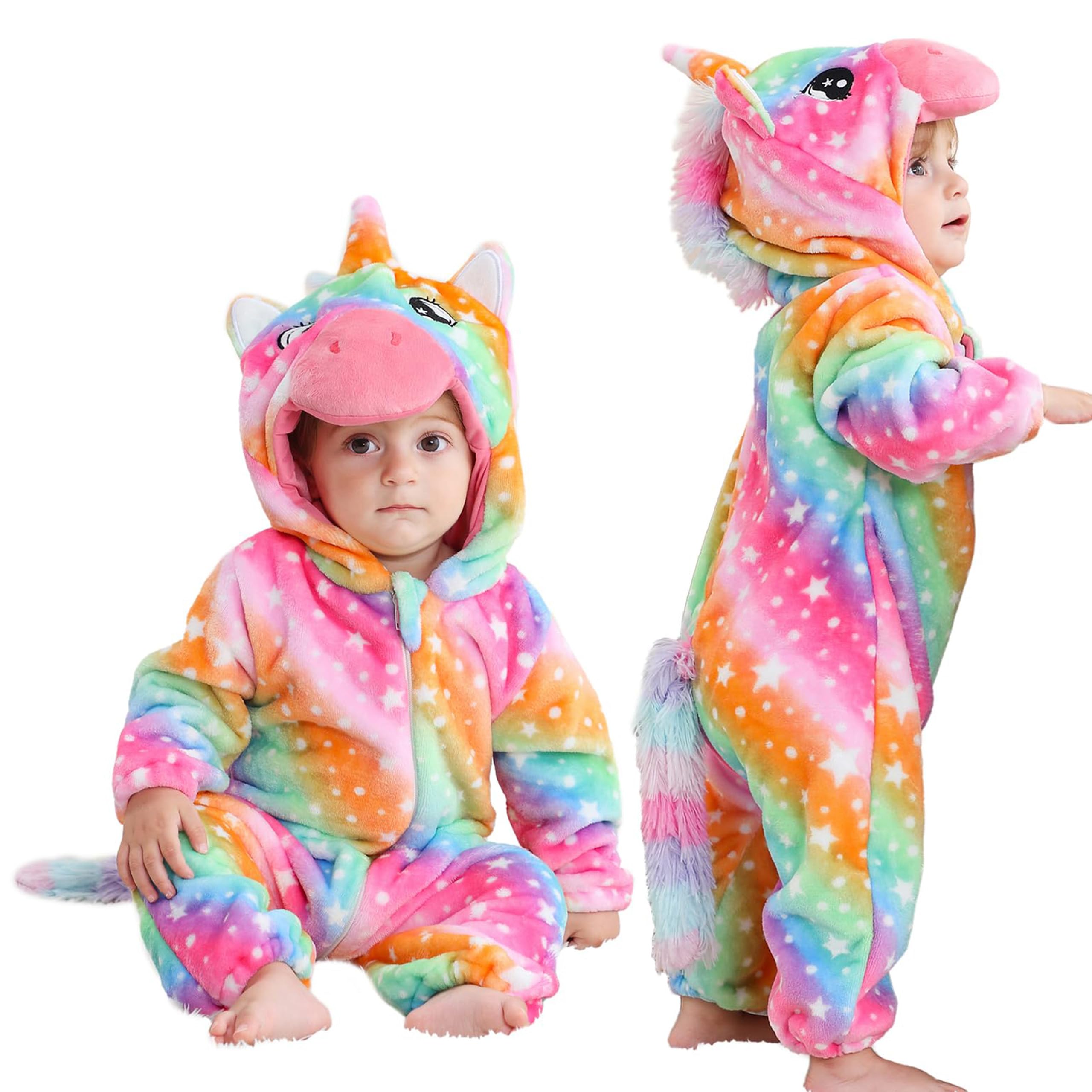 

LOLANTA Unicorn Kigurumi Baby Halloween Christmas Rainbow Size 120 Kids Costume, Costume, Costume, Flannel, Colors,