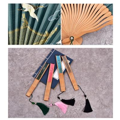 Ornamente Seidenfaltfächer Handfächer Heimdekoration Handgehaltene Japanische Bambusfächer Handwerksgeschenke Tanzaufführung Requisiten