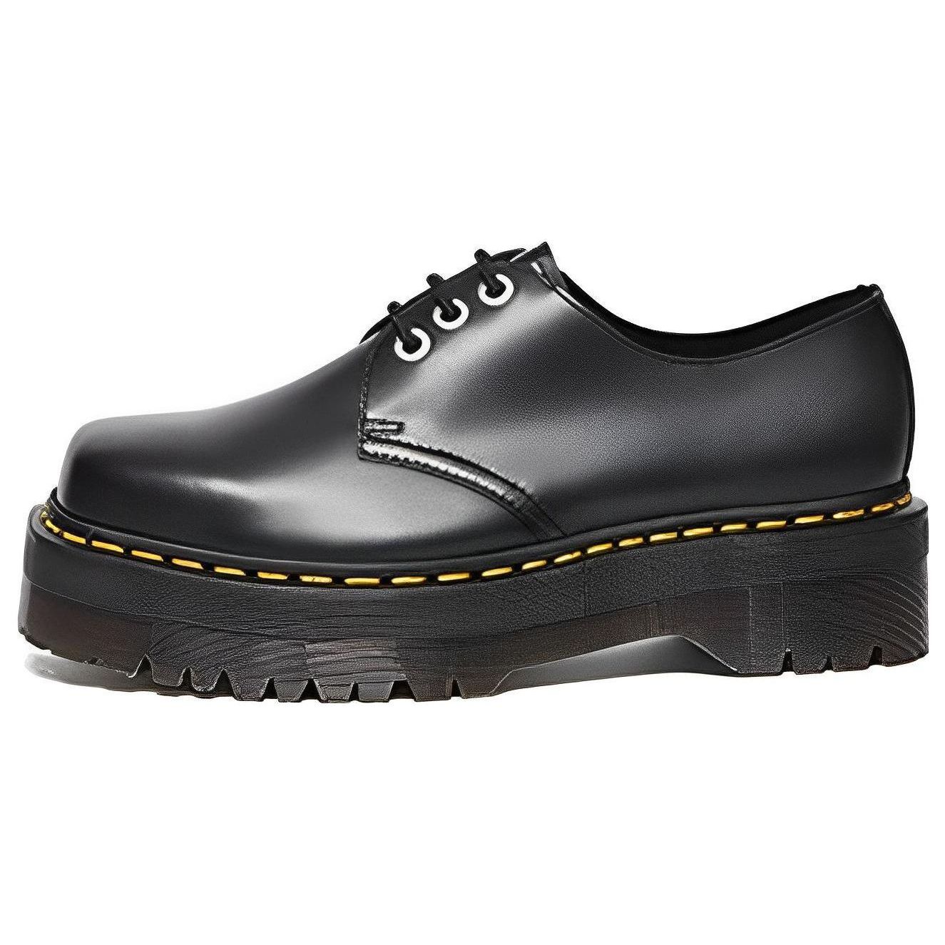 

Dr. Martens 1461 Quad Squared Кожаная Толстая Подошва Низкие Повседневные Туфли Унисекс Повседневная Обувь Черный 31299001 39