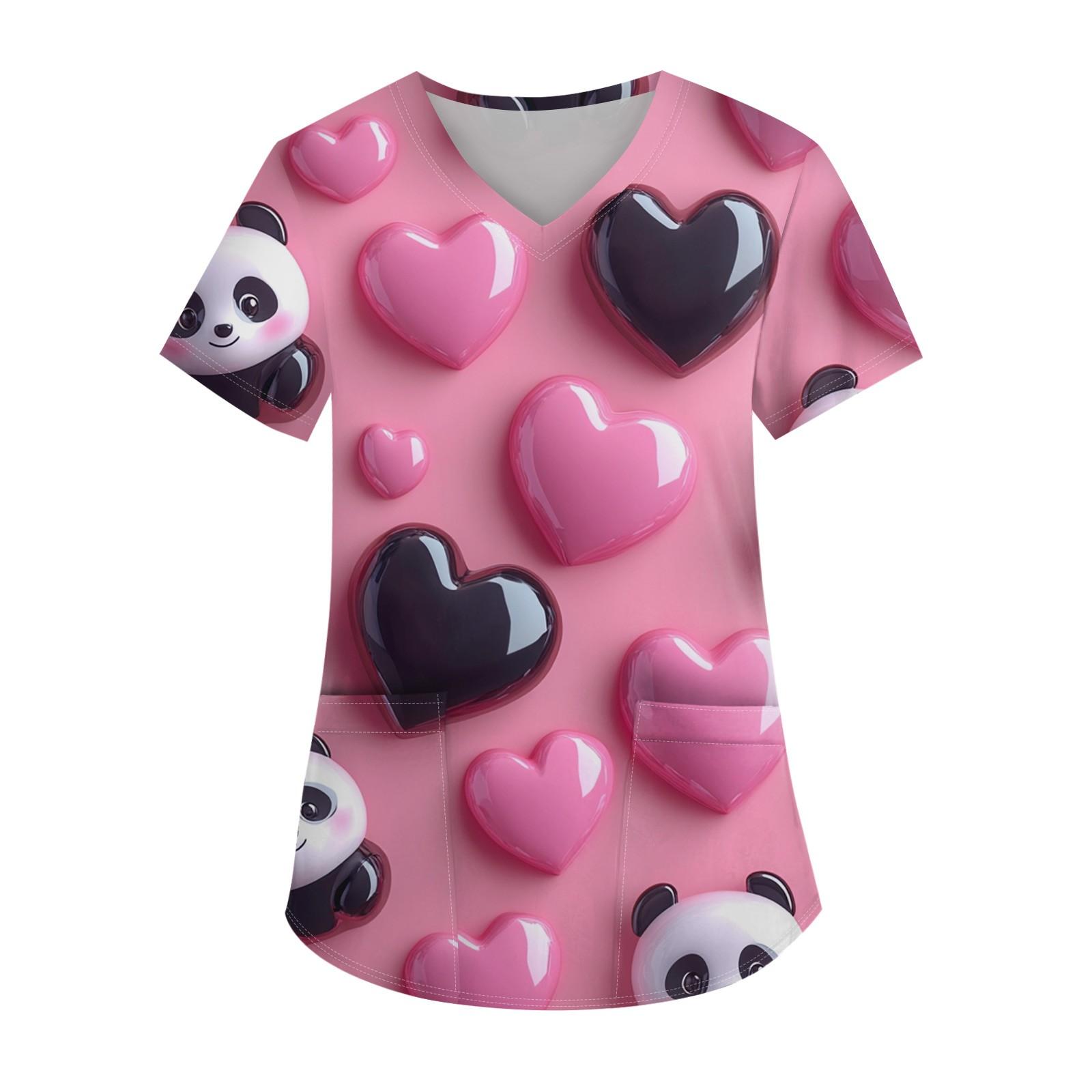 

Женская рабочая униформа с принтом, защитная рабочая униформа с V-образным вырезом и карманом L чёрный