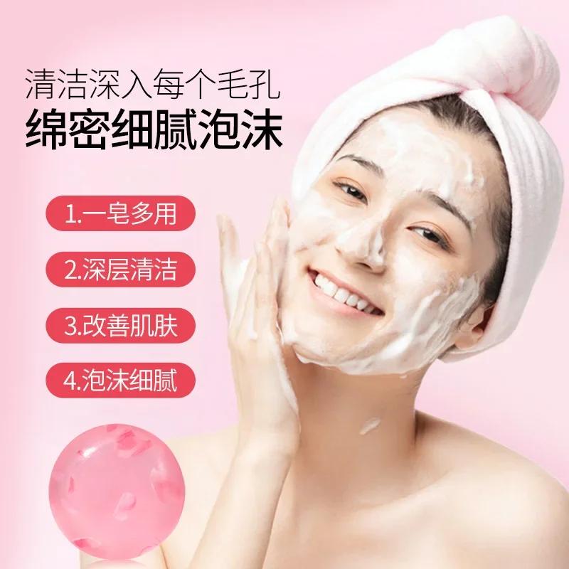 Niacinamide Cherry Blossom Fragrance Soap with Essential Oil Acne Removing Hand Cleansing Soap Oil Control Refreshing Hand Soap