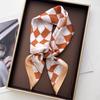 70*70Cm Luxury Square Scarf For Women Elegant Ladies Hijab Neckerchief Soft Stain Imitation Silk Scarves Shawl For Travel