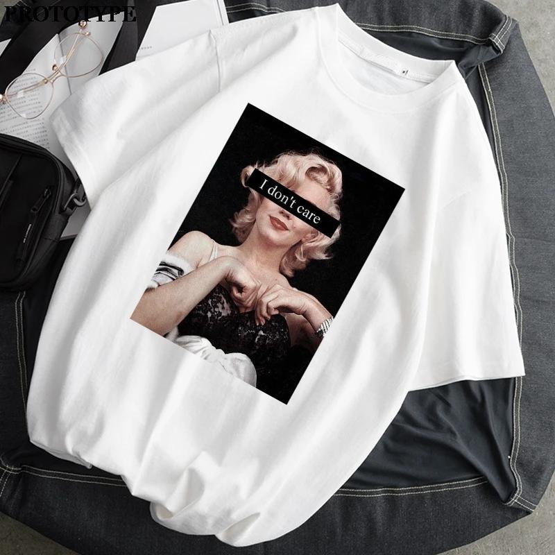 Spoof Mona Lisa Graphic Printed T-shirt Summer Women Casual Short Sleeve O-neck Streetwaer T Shirt Female Clothing White Tees