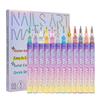 Pennarello Liner Acrilico con Punta Fine da 0,5 mm per Design Nail Art Asciugatura Rapida Anti-Macchia Corpo in Plastica Decorazione Artigianale Fai-da-te