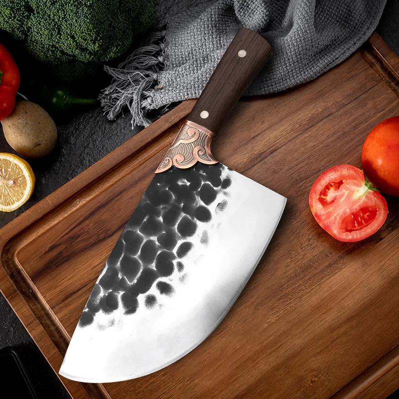 Stainless Steel Bone Chopper Knife High Carbon Steel Meat Cleaver Butcher Knives Forged Kitchen Knife Fish Slicing Knife Cooking