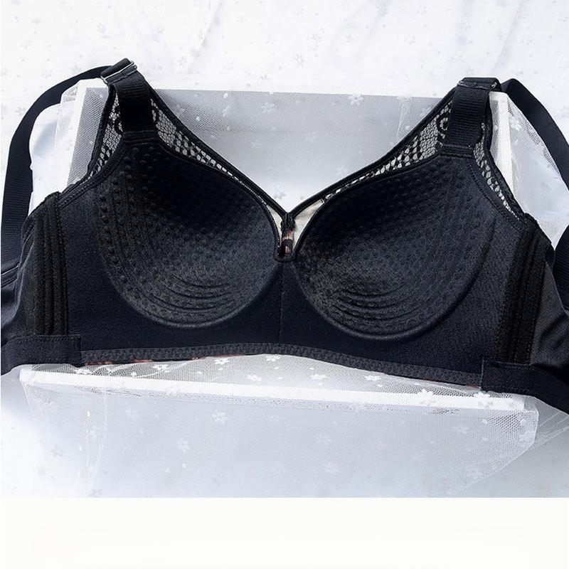 Sexy Large Breasts Show Small Full-cup Thin Section of The Bra Polymerization Without Steel Ring Top Support Underwear Female Bra
