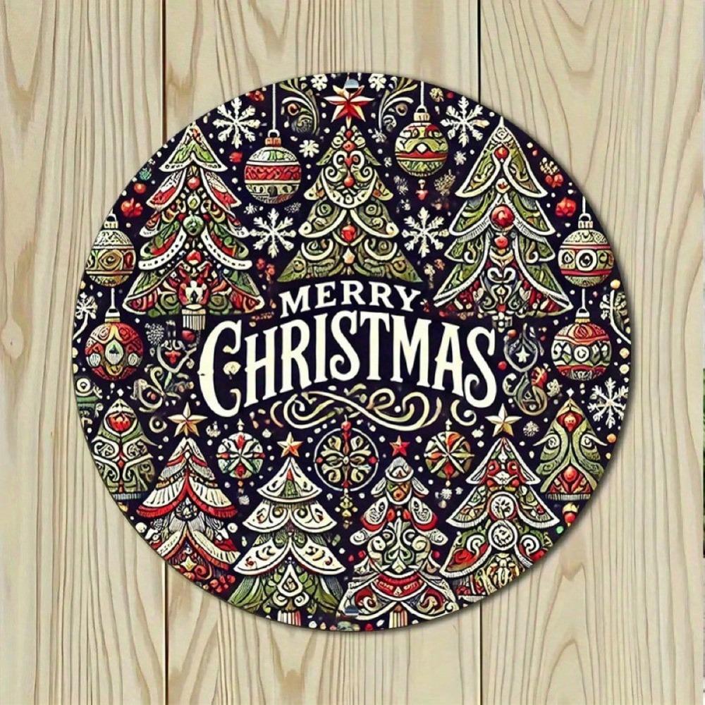Iron Tin Sign Art 8x8 Inch Vintage Christmas Holiday Decor Metal Wall Painting Home Bar Cafe Gift