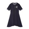 Heritage Fashion Casual Letter Round Neck Short Sleeve Dress Women Dresses F11W938303F-NV