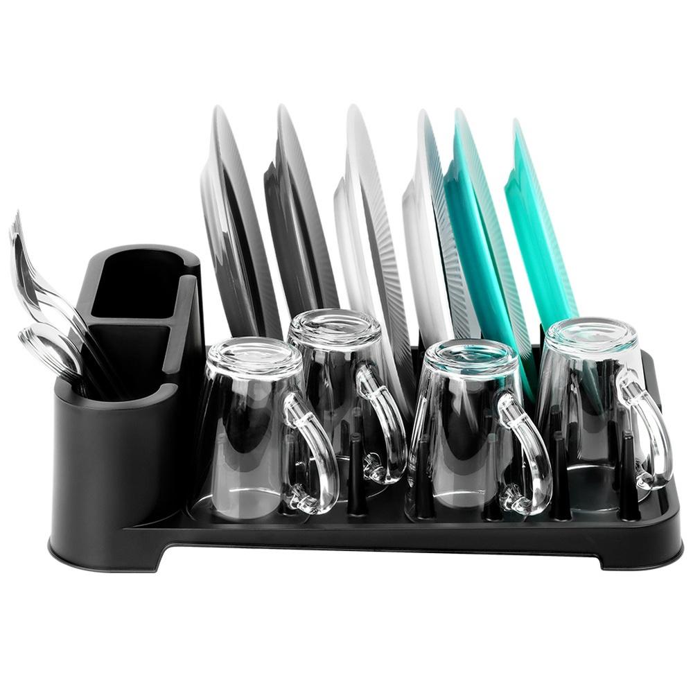 Drainer for Dishes, Cutlery, Plates, Cups, Standing Kitchen Black