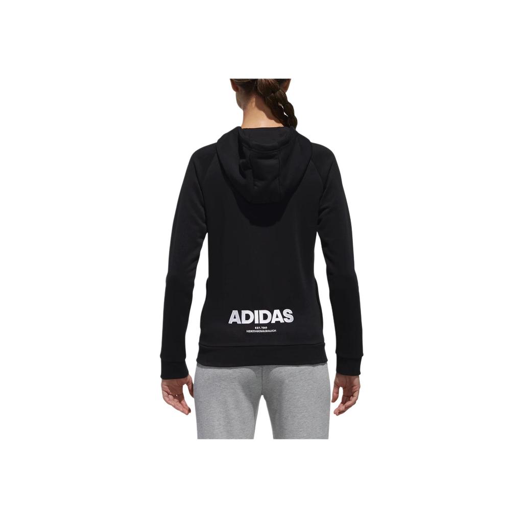 Adidas Solid Color Knitted Windproof Comfortable Jacket Women Jacket Black DM5336
