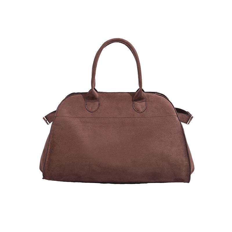 Niche New Matte Textured Handbag Autumn and Winter High-end Retro Suede Work Commuting Tote Bag for Women