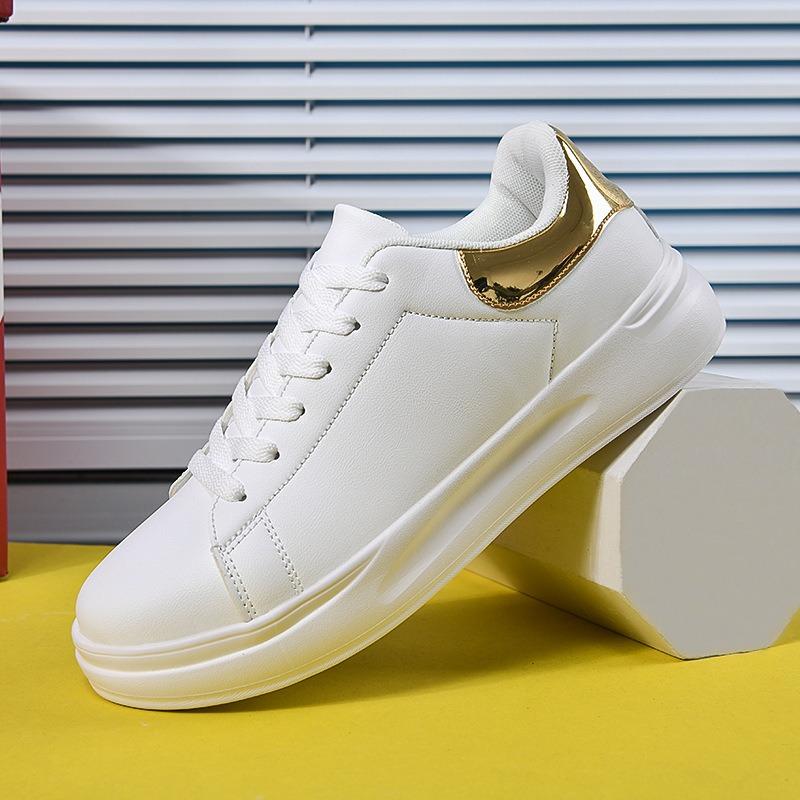 Little White Shoes Men's and Women's Spring Autumn Leather Surface Waterproof Casual Sports Shoes Youth Casual Board Shoes
