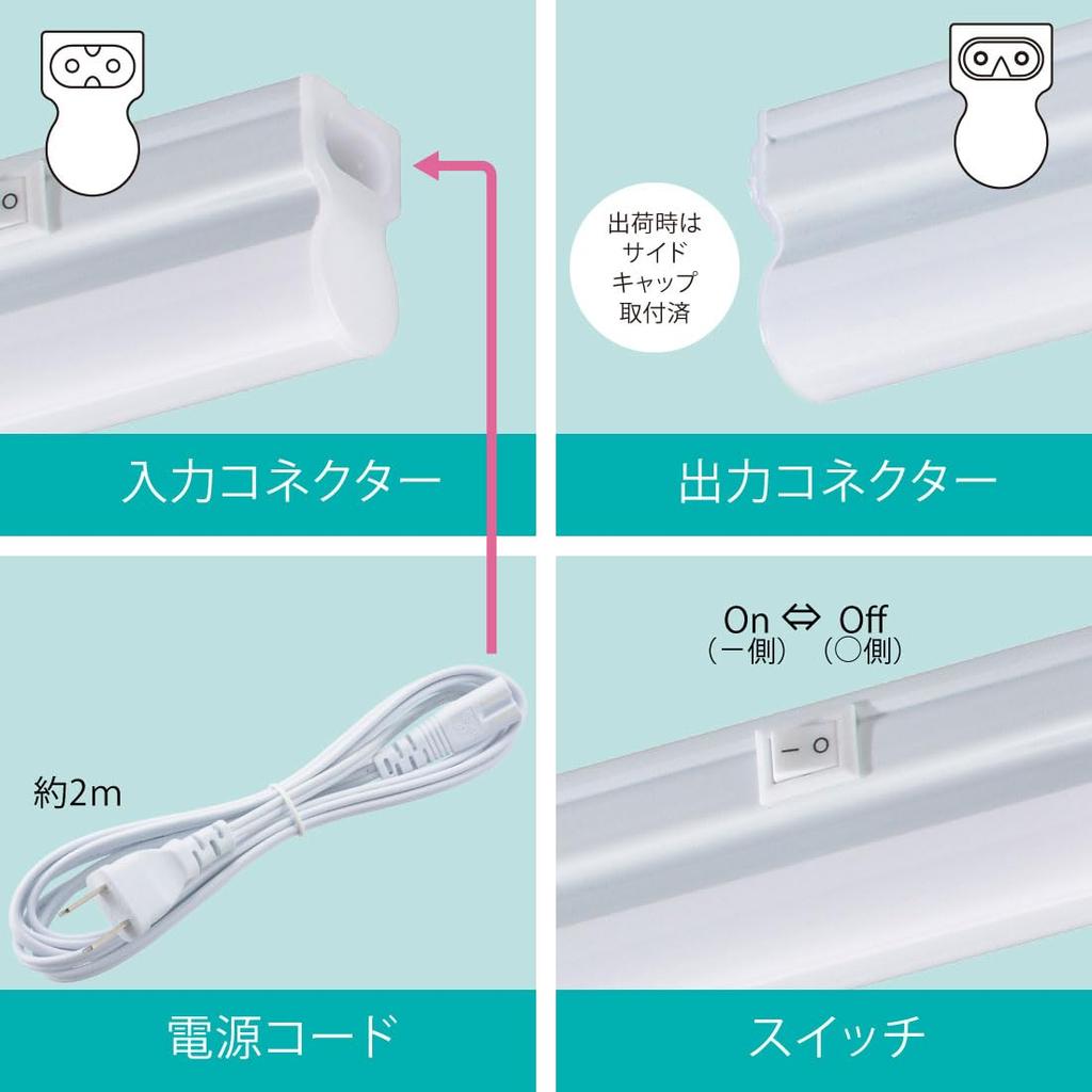 OHM LED Evlite Smukła Listwa Oświetleniowa, 300mm, Biała Dzienna, z Przewodem Zasilającym, Wtyczka Typu 30cm, do Loftów, Pod Łóżko, Oświetlenia Pośredniego, Wystaw, Szafek