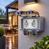 PC Material Outdoor Wall Socket IP66 Waterproof Weatherproof Socket  Outdoor