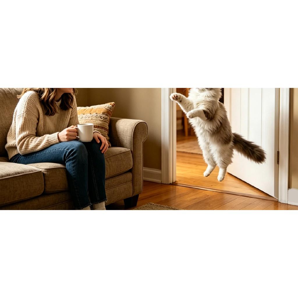 Interactive Cat Toys for Indoor Cats, Rechargeable Durable Safe Hanging Cat Toy for Bored Kittens & Adult Cats
