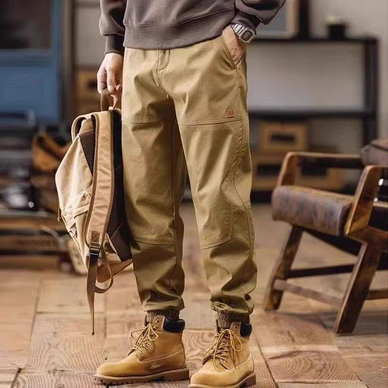 American Retro Overalls Men Autumn Winter Loose Harem Leggings Versatile Casual Fashion Trousers