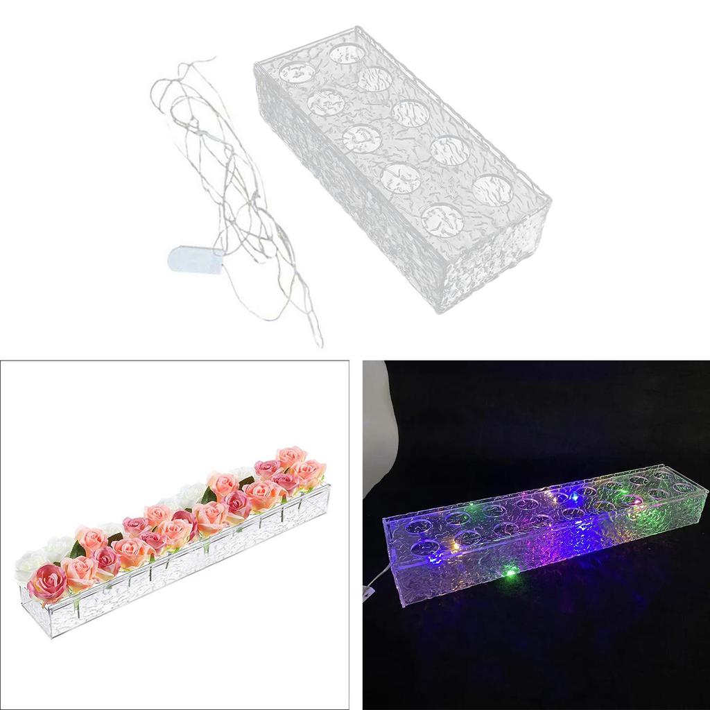 Akryl Blomstervase Blomsterbokser Vannholder Fløyte Ornament Knoppformering Plante