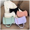 Korean Style Corduroy Shoulder Bag - Solid Color, Casual, Versatile Design for Women