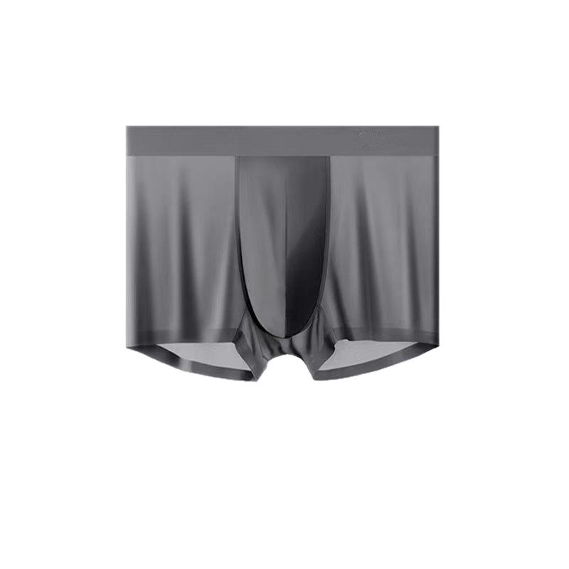 Men's Plus Size Quick-Dry Ice Silk Boxer Briefs - Summer Antibacterial and Breathable.