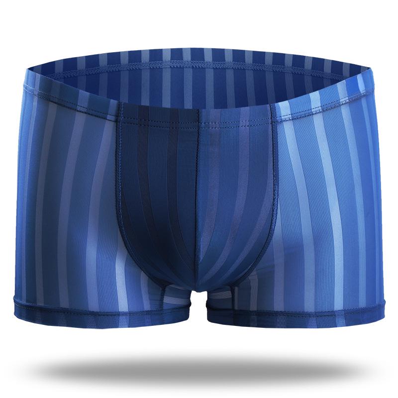 

Мужские летние дышащие боксеры из ледяного шелка L королевский синий