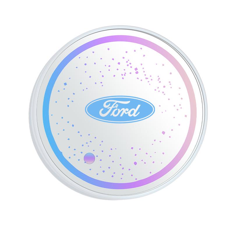 Ford Luminous LED Interior Water Cup Coaster with Seven-Color Ambient Light