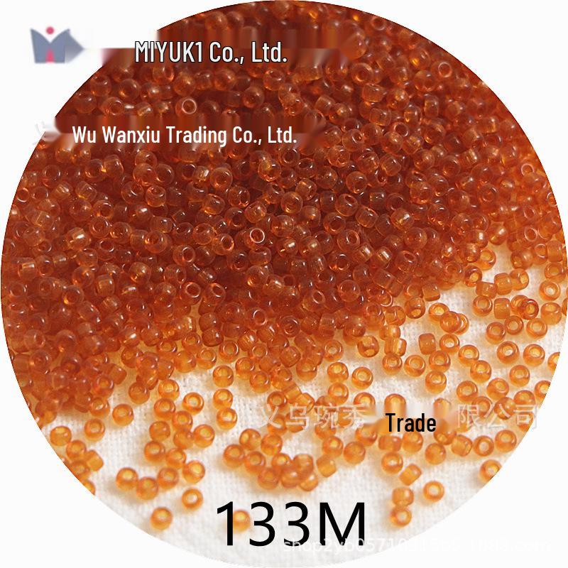 1.5mm Transparent Miyuki Glass Seed Beads for DIY Hairpins, Embroidery, and Bracelet Crafting.