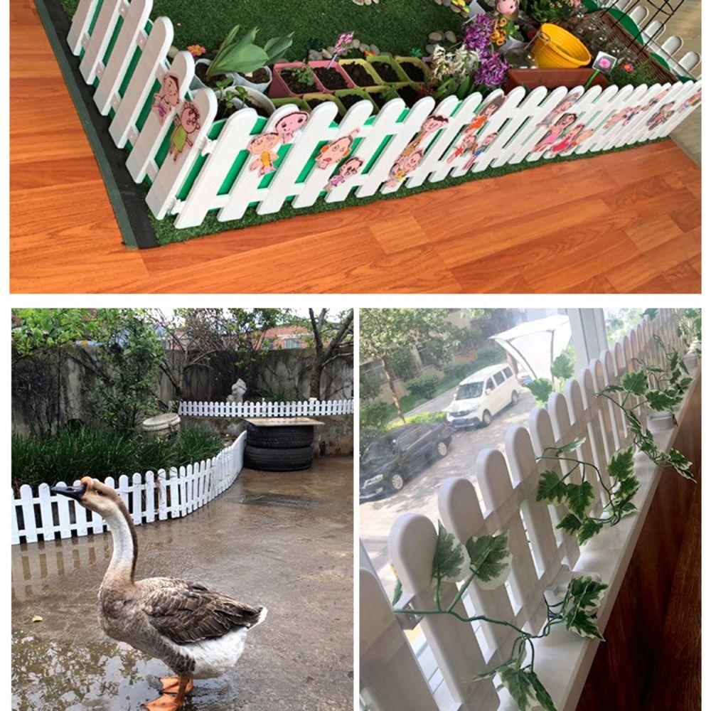 2pcs Practical Courtyard Fence Plastic Guardrail Doorway Barrier Garden Fence  Vegetable