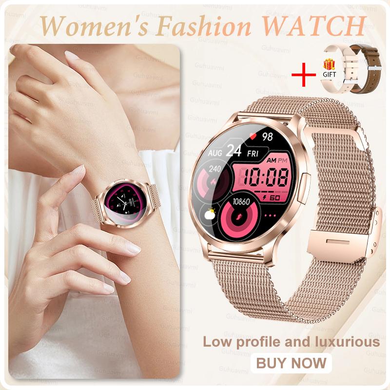 NEW Ultra-thin Body Fashion Smart Watch 1.32"AMOLED HD 3D Screen Women's Health Heart Rate Bluetooth Call Woman Smart Watch