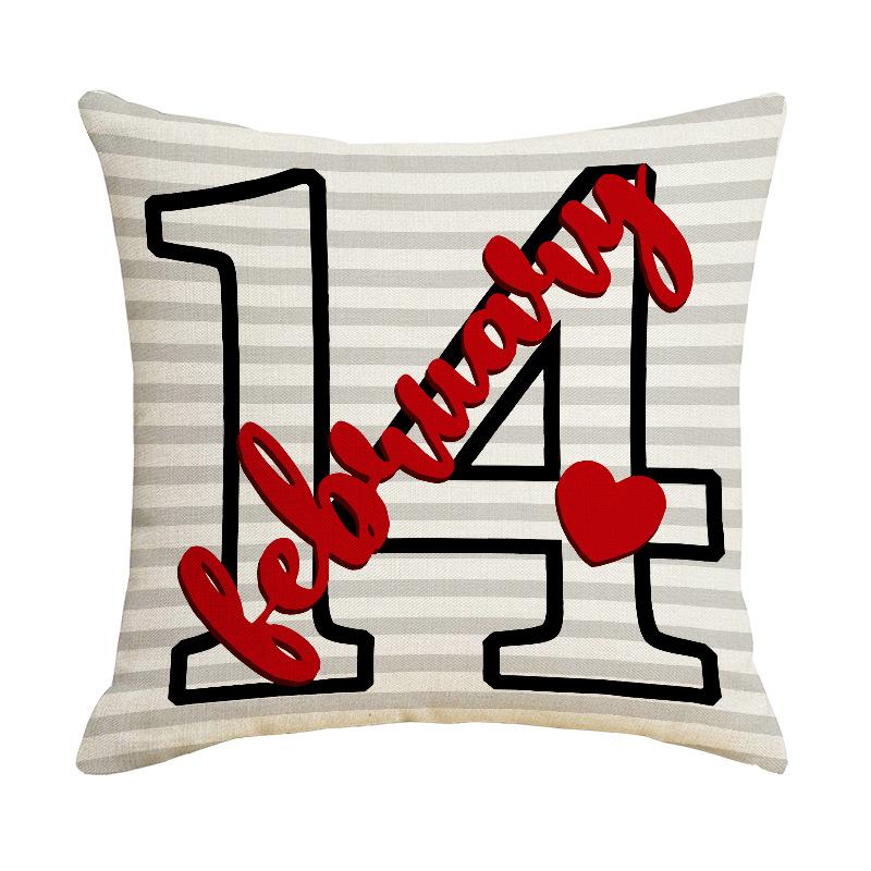 Pillow Valentine's Day Pillow Cover Red Love Bedside Pillow Sofa Cushion Cover