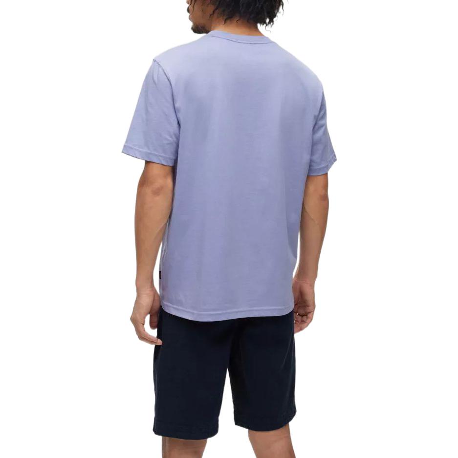 HUGO BOSS T-Shirts Men's Purple Crew Neck Moderate Straight Fit 50491718-538