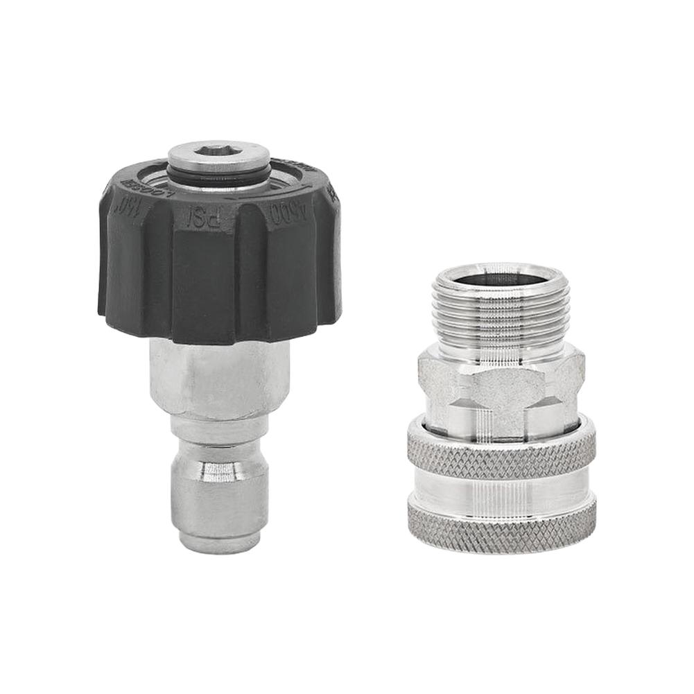 1pc 14/15hole High-pressure Car Wash Machine Quick Coupling Stainless Steel M22 Quick-connect Fittings Connector For Water Tools