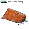 PATIKIL Outdoor Pickleball Balls 26 Holes Pickleball 12 Pack Orange for Amateur Indoor and Outdoor Sports