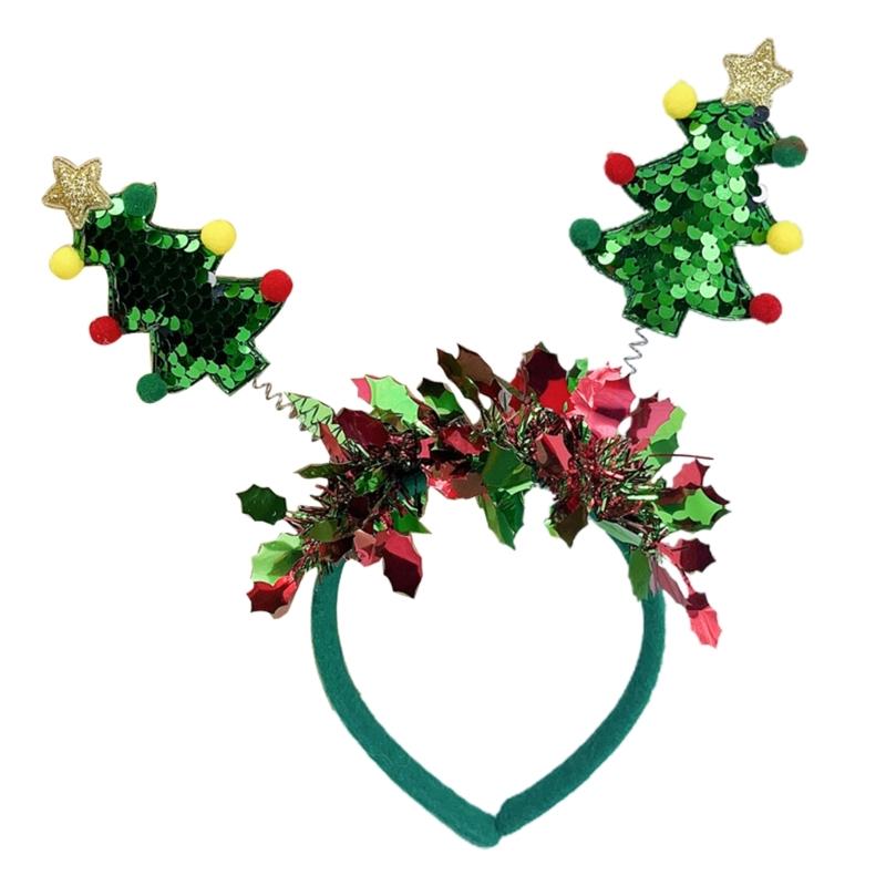 New Year Hair Hoop Bar Karaoke Party Costume Modern Christmas Garland Headband 1