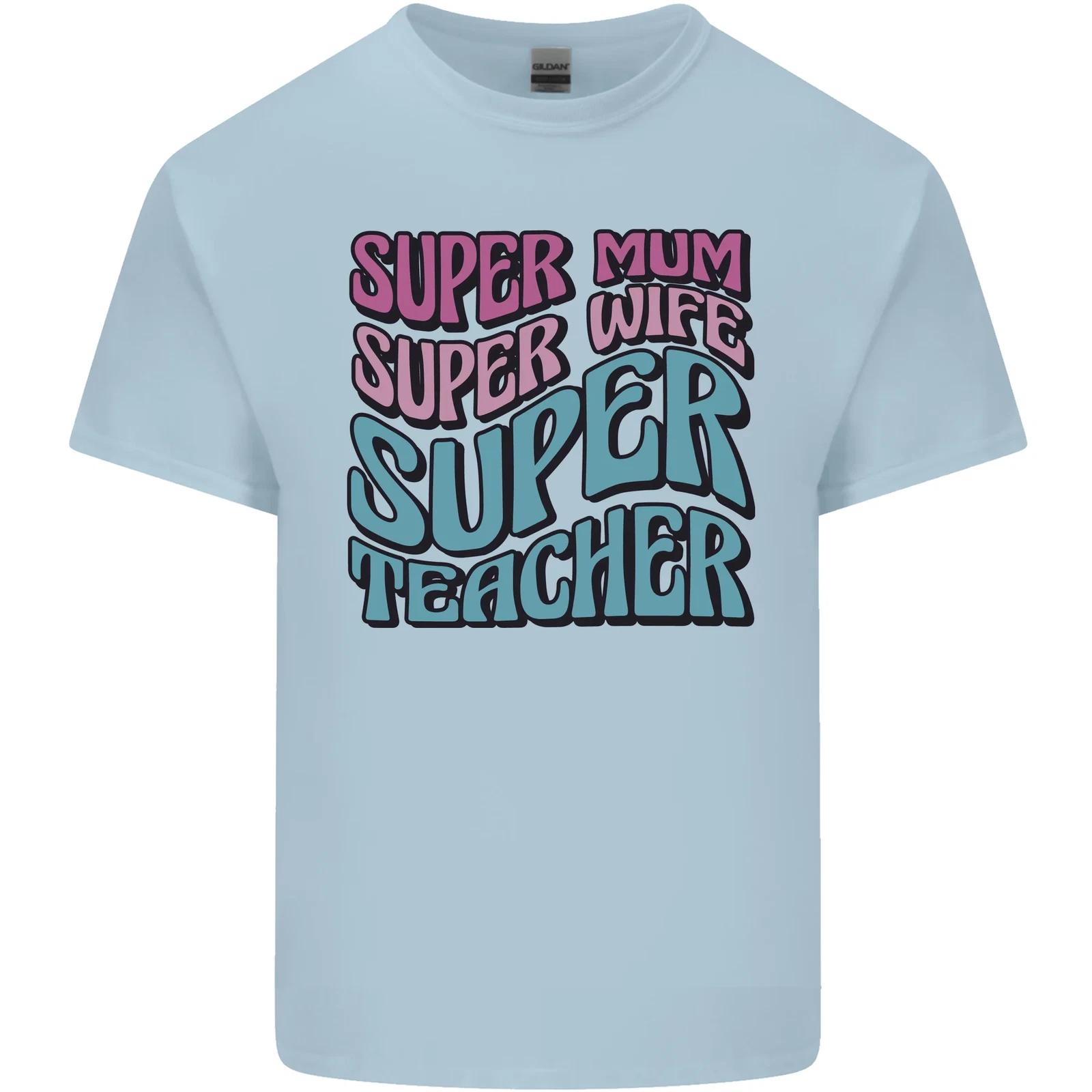 Super Mum Wife Teacher Kids T-Shirt Childrens M