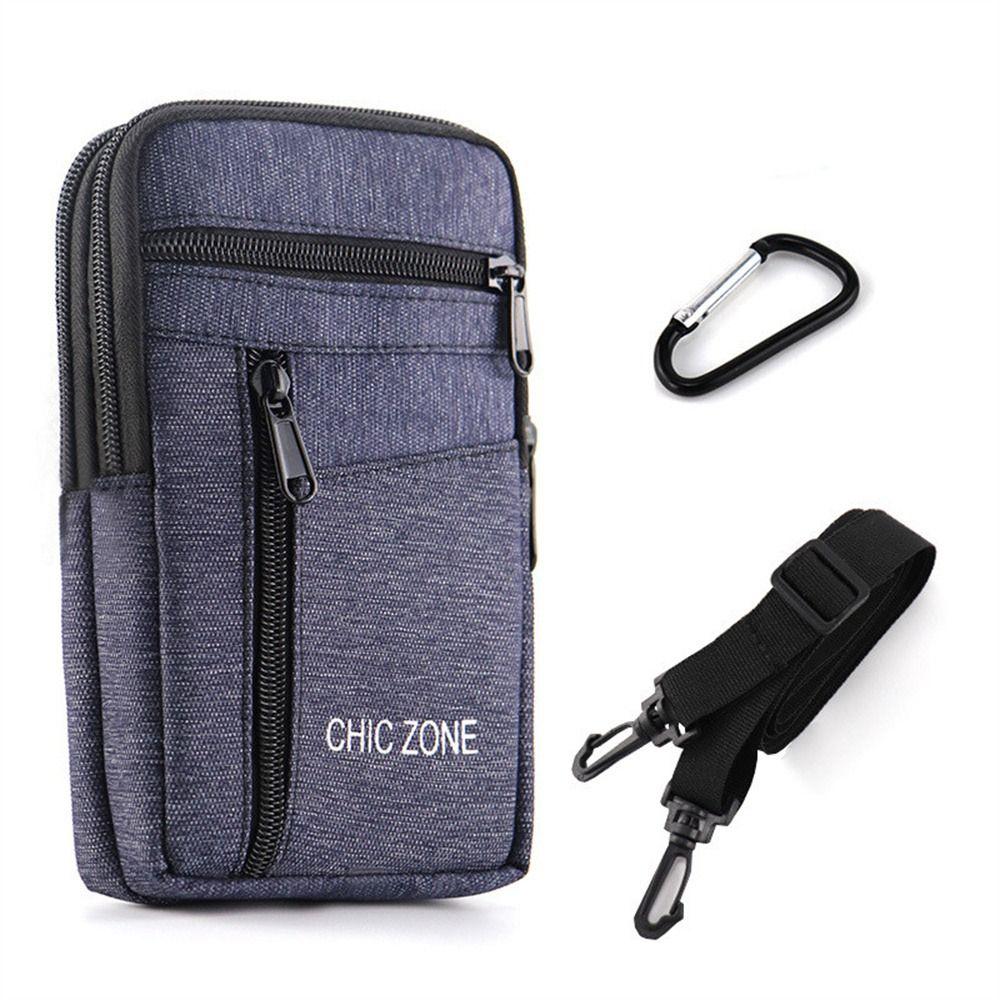 Riñonera de Teléfono de una Sola Capa Doble con Cinturón Bolsa para Teléfono Móvil Bolsillo para Teléfono de Hombre Almacenamiento de Teléfono para Exteriores